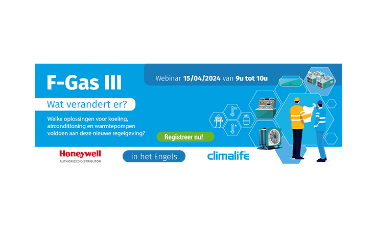 Volg het webinar van onze partner Climalife over de nieuwe F-Gas III